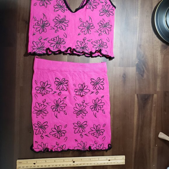 💗Floral Cami Top & Skirt NWT - Picture 3 of 5
